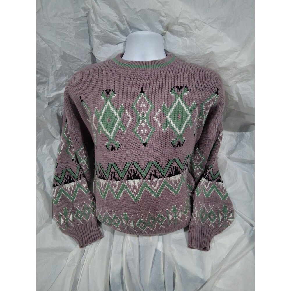Vintage Graphic Mens Sweater, Crewneck sz L, Towne Craft
